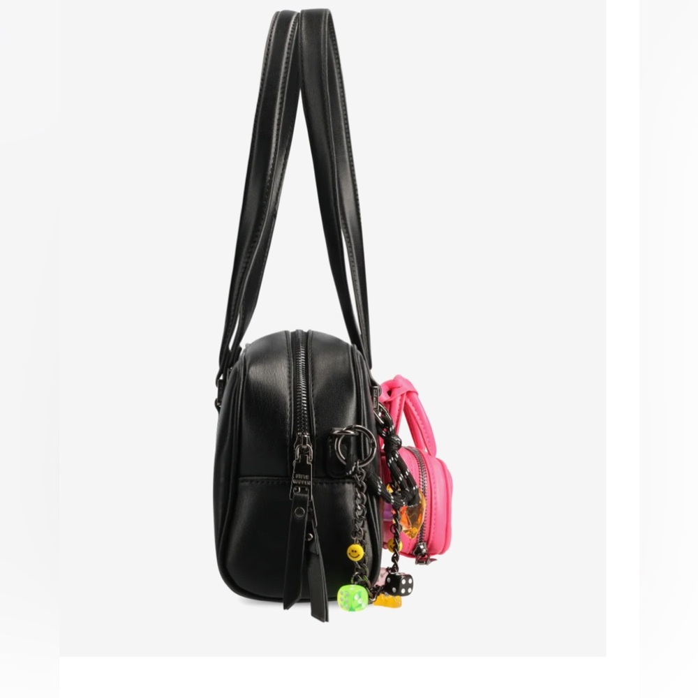 Steve Madden Bharlan Black Pink Shoulder Bag New - Picture 3 of 7